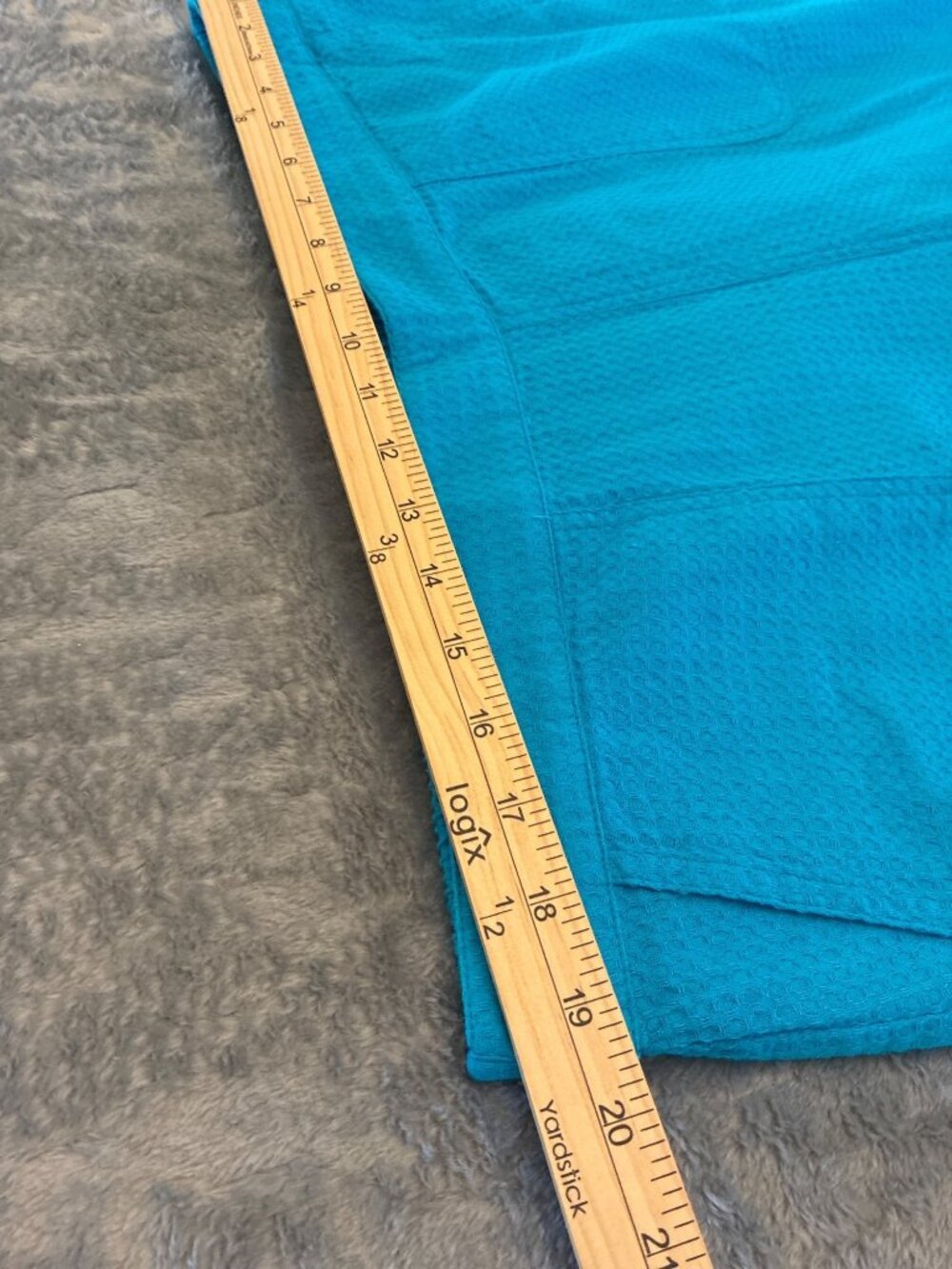 TeezHer XL Cornflower Blue Textured Cotton 2-Piece Tunic Capri Set NWT - Picture 14 of 15